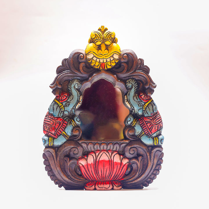 Ethnic Painted Decorative Wall Hanging Mirror