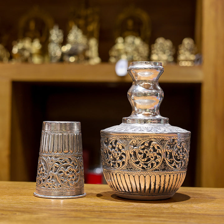 German Silver Lota with Tumbler Set