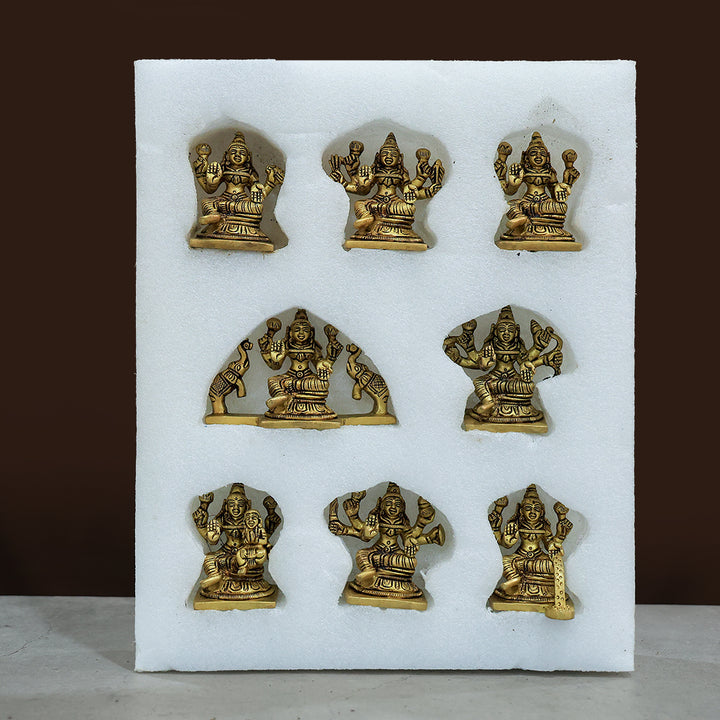 3” கம்பீரமான பித்தளை அஸ்தலட்சுமி சூப்பர் ஃபைன் செட்