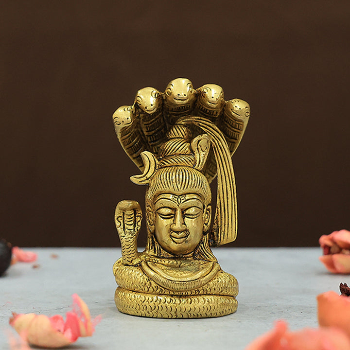 3.8" నాగంతో ఇత్తడి శివన్
