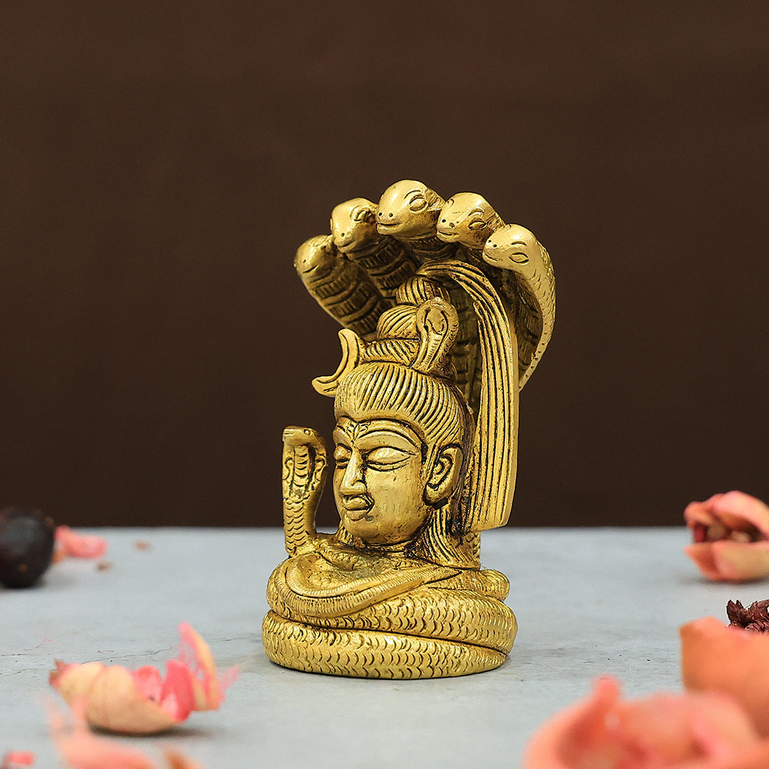 3.8" నాగంతో ఇత్తడి శివన్