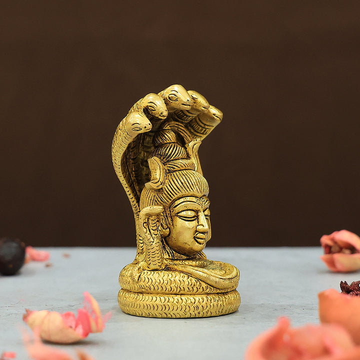 3.8" నాగంతో ఇత్తడి శివన్