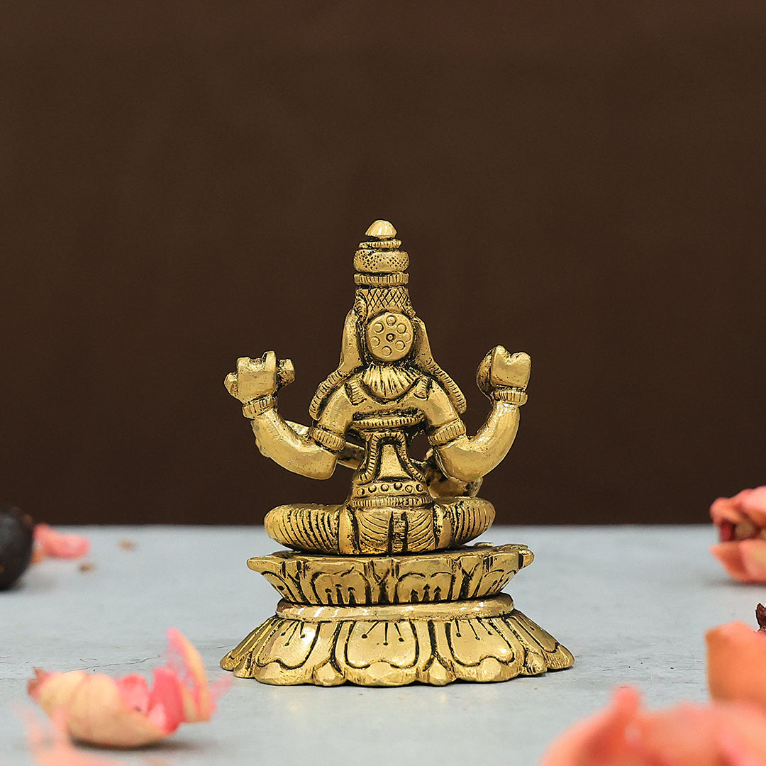 3.5" Brass Saraswathi Idol
