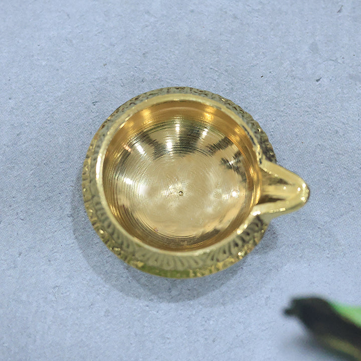 2" Wide Brass Kubera Deepam