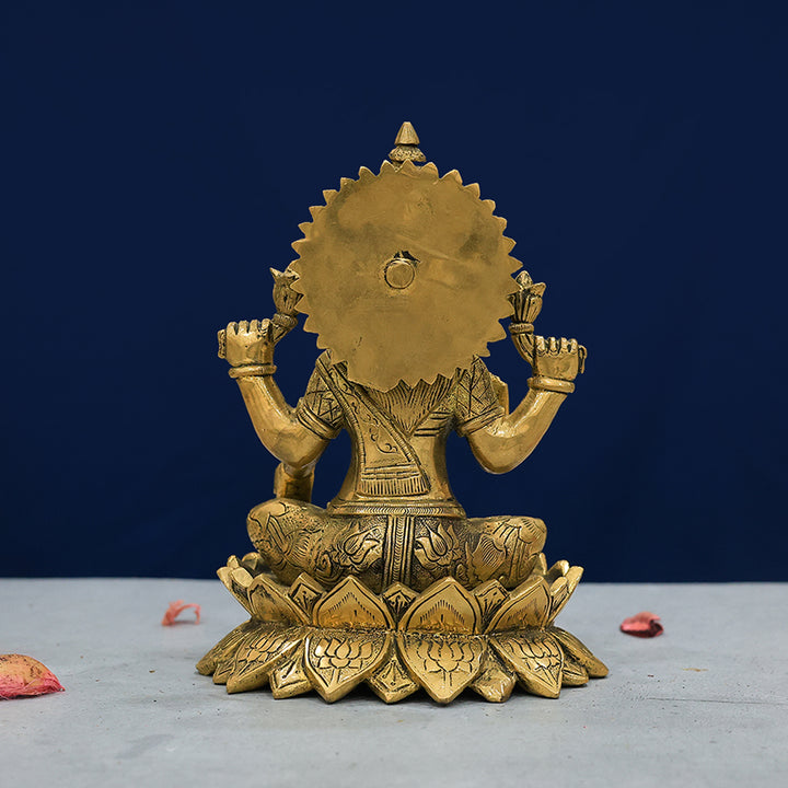 7.5" Brass Padma Lakshmi with  Lotus Base