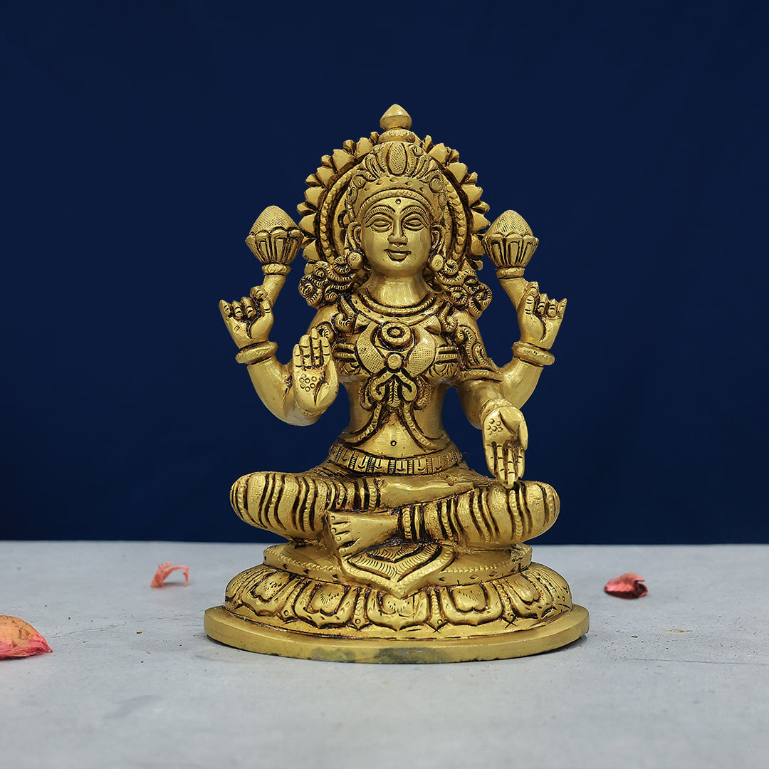 7.5" Brass Lakshmi with Special Finish