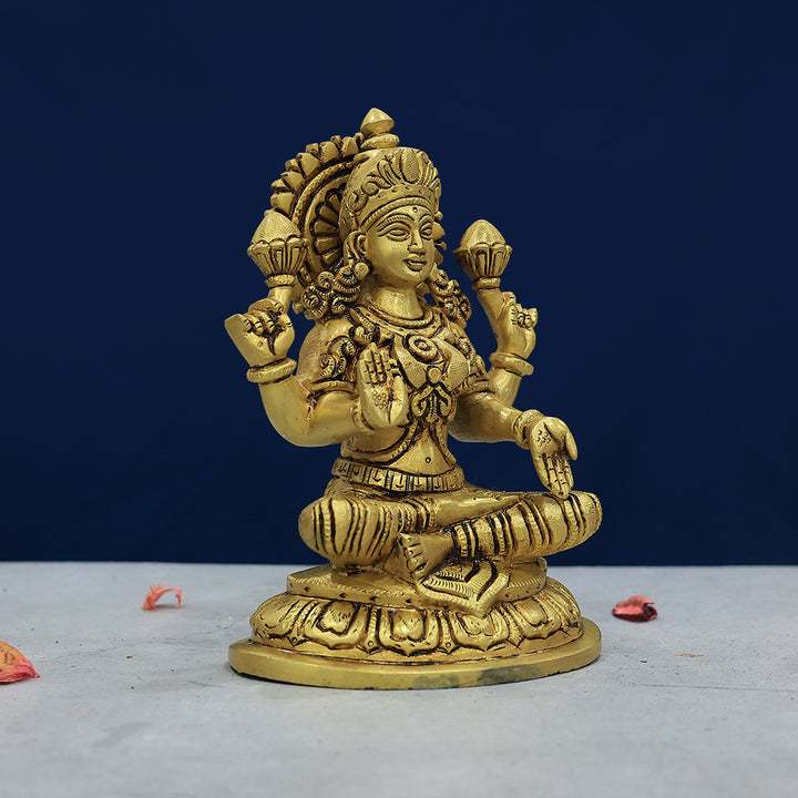 7.5" Brass Lakshmi with Special Finish