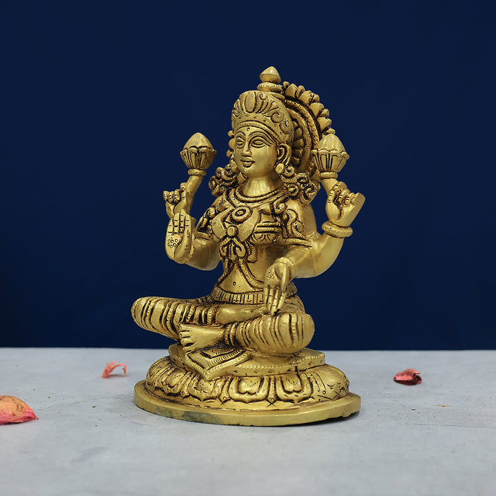 7.5" Brass Lakshmi with Special Finish