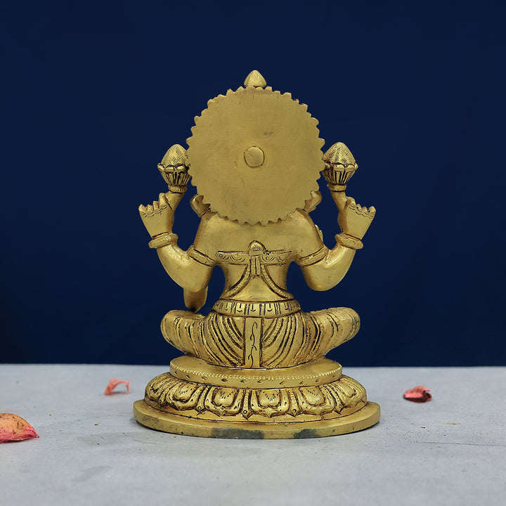 7.5" Brass Lakshmi with Special Finish