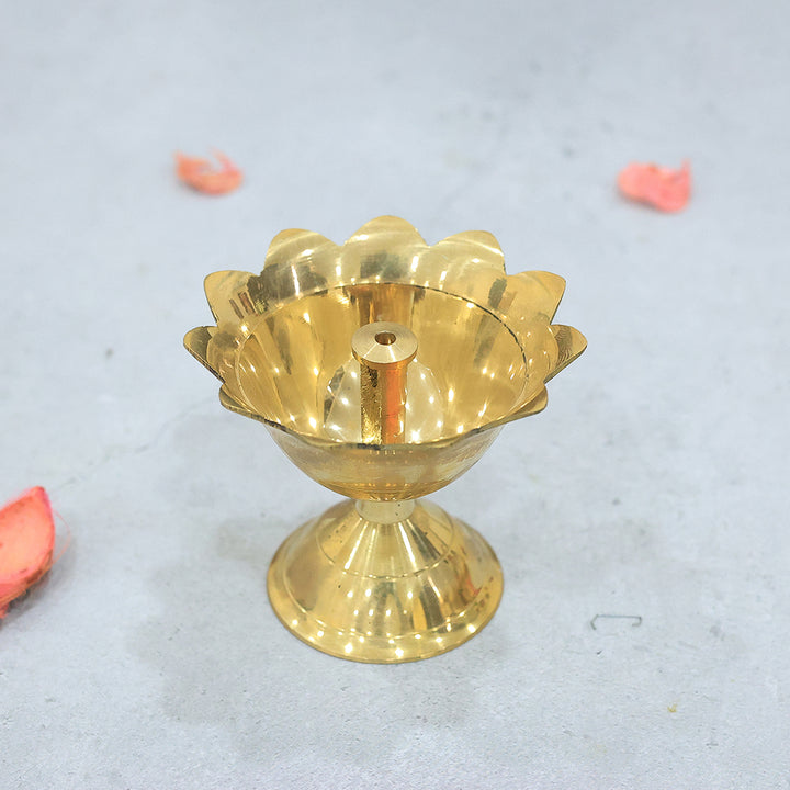 3" Brass Devadas Lamp