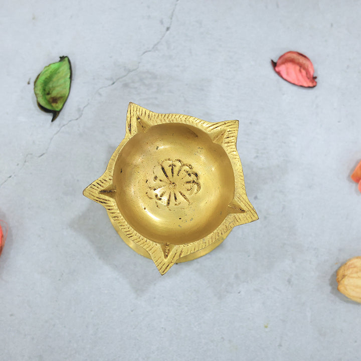 2.5" Brass Deepa - Star Shape