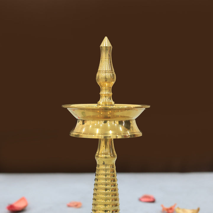 8" Brass Standing Lamp -  Kerela Deepa