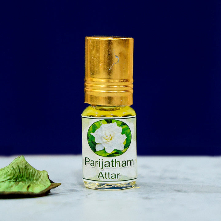 Sacred Trio: Thazhampoo, Parijatham, and Sandalwood Attar Pack (2ml each)