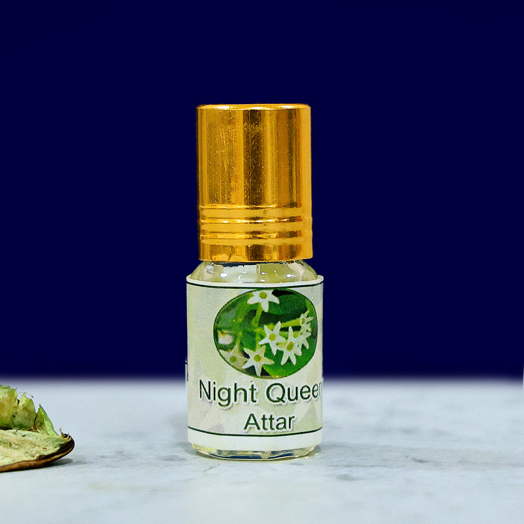 Aromatic Trio: Sandalwood, Night Queen, and Lotus Attar Pack (2ml each)