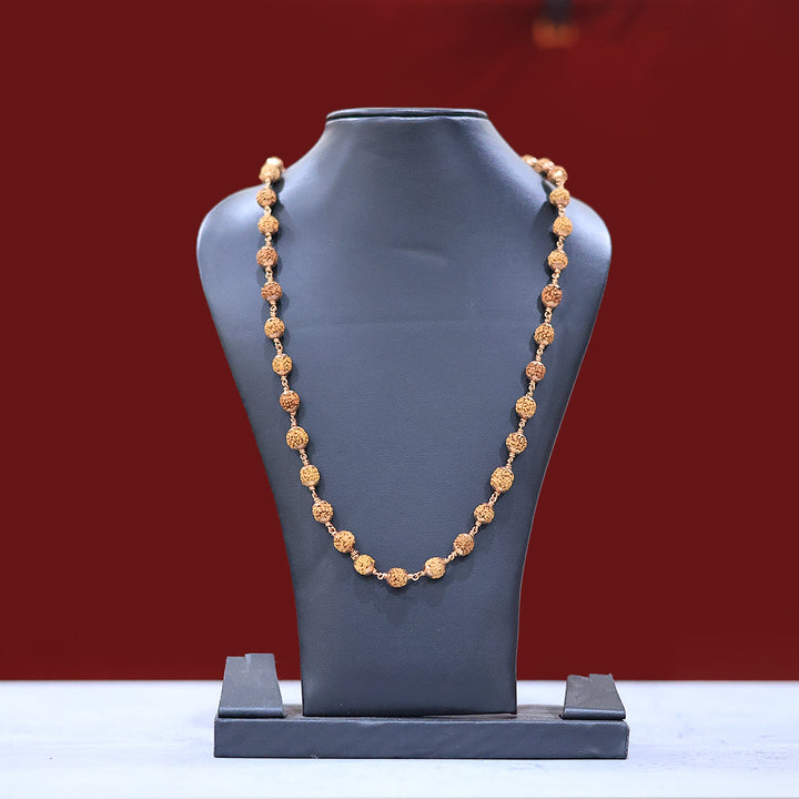 Rudraksha Mala With Copper Cappings