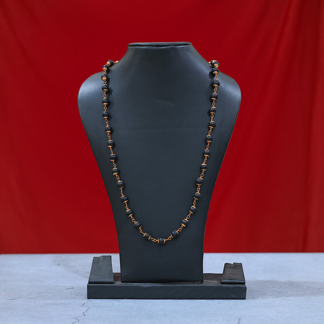 Karungali Mala-copper wire 8mm beads with cup
