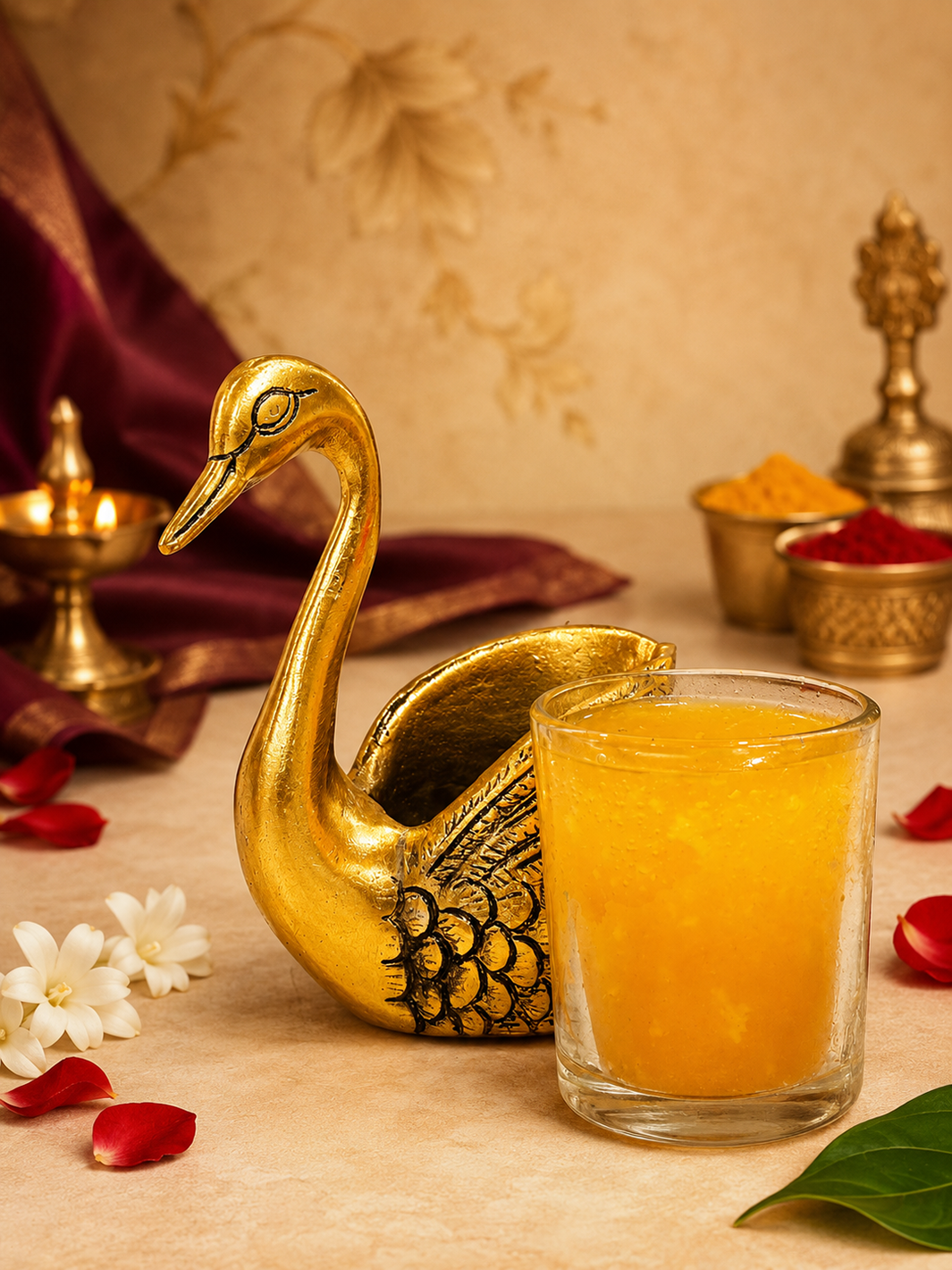 Golden Swan Decorative Candle Holder