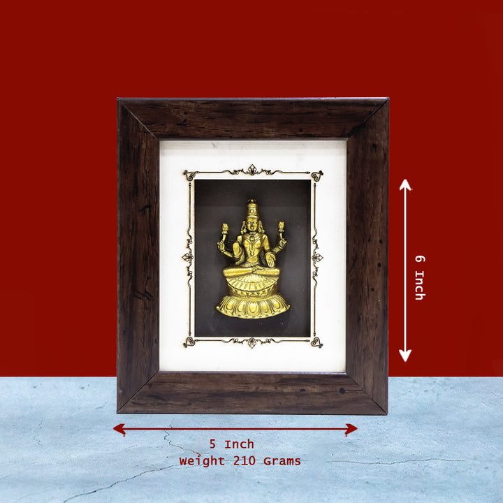 6" Lakshmi Wooden Frame | Divine Prosperity