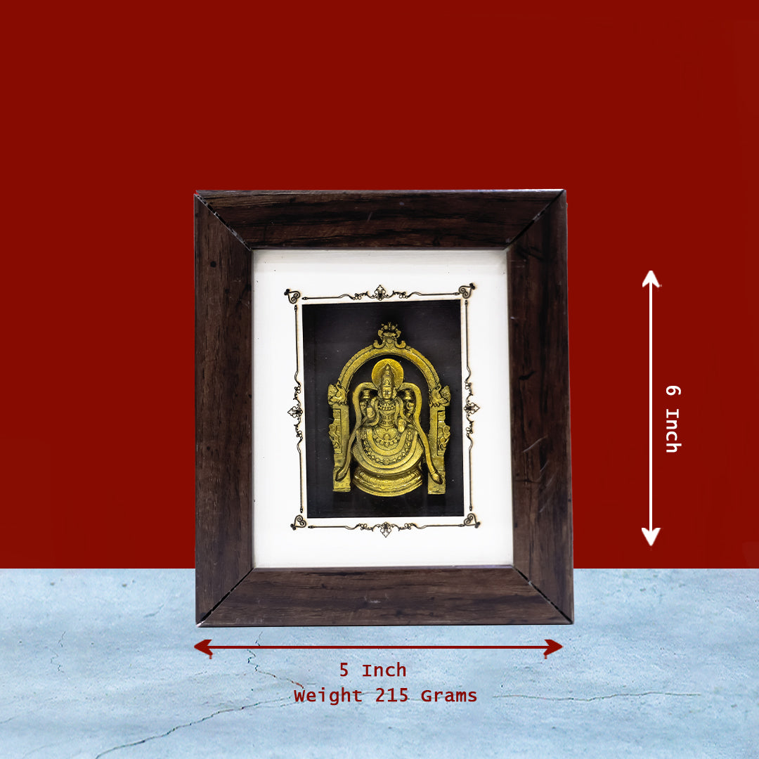 6" Lakshmi Narayani with Arch Wooden Frame | Auspicious Blessings for Your Home