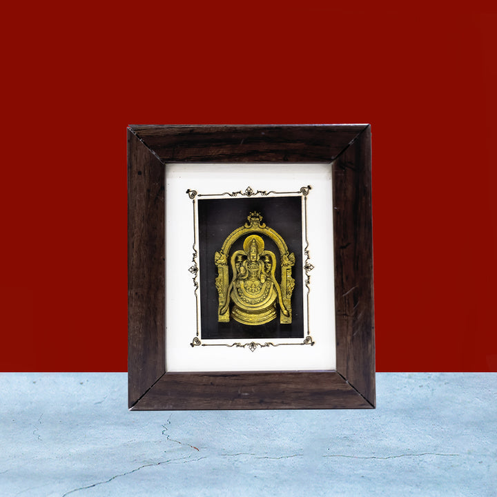 6" Lakshmi Narayani with Arch Wooden Frame | Auspicious Blessings for Your Home
