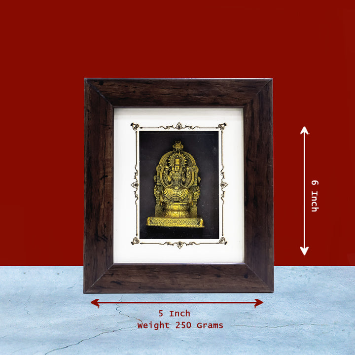 6" Lakshmi Narayani Wooden Frame | Divine Grace for Your Home