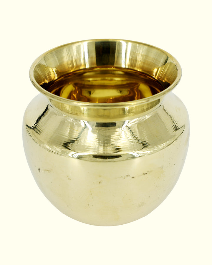 4.5”  Golden Elegance Brass Chombu