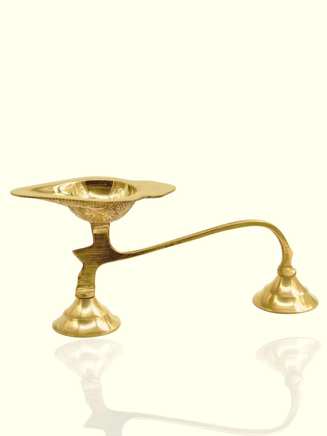 8" Brass Spoon Shape Aarthi - Sripuram Store