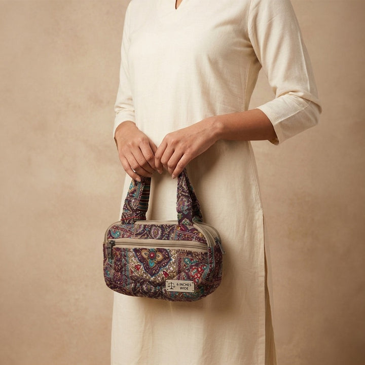Multicolour Printed Cloth Hand Bag