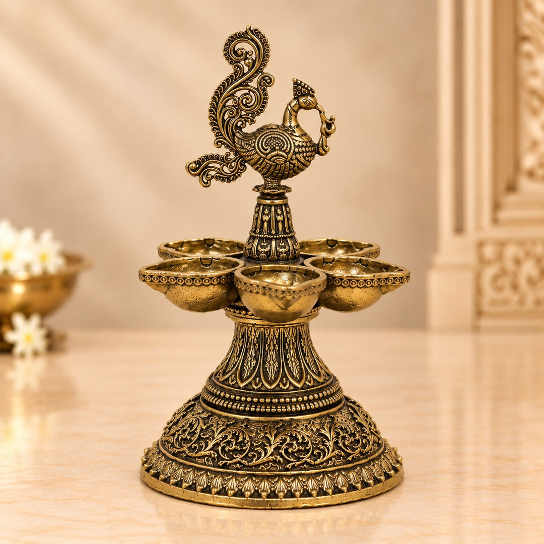 5.5" Brass Annam Deepam