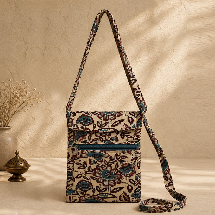 Maroon Ethnic Floral Paisley Sling Bag