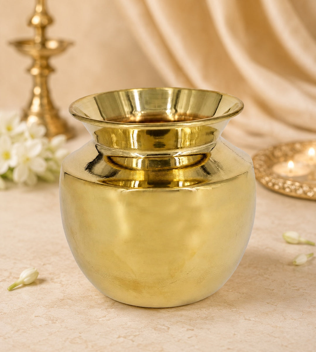5.5” Golden Elegance Brass Chombu